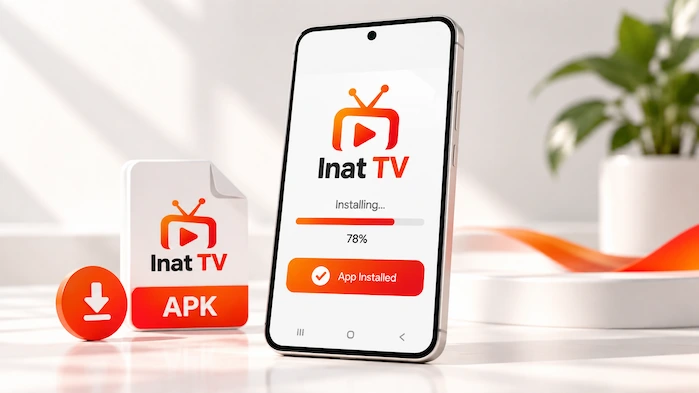Inat TV APK yükleme ekranı